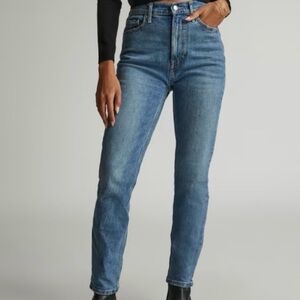 🌻 EVERLANE 27 CROP Women’s THE 90s CHEEKY MOM Jeans Denim Ankle Medium Blue